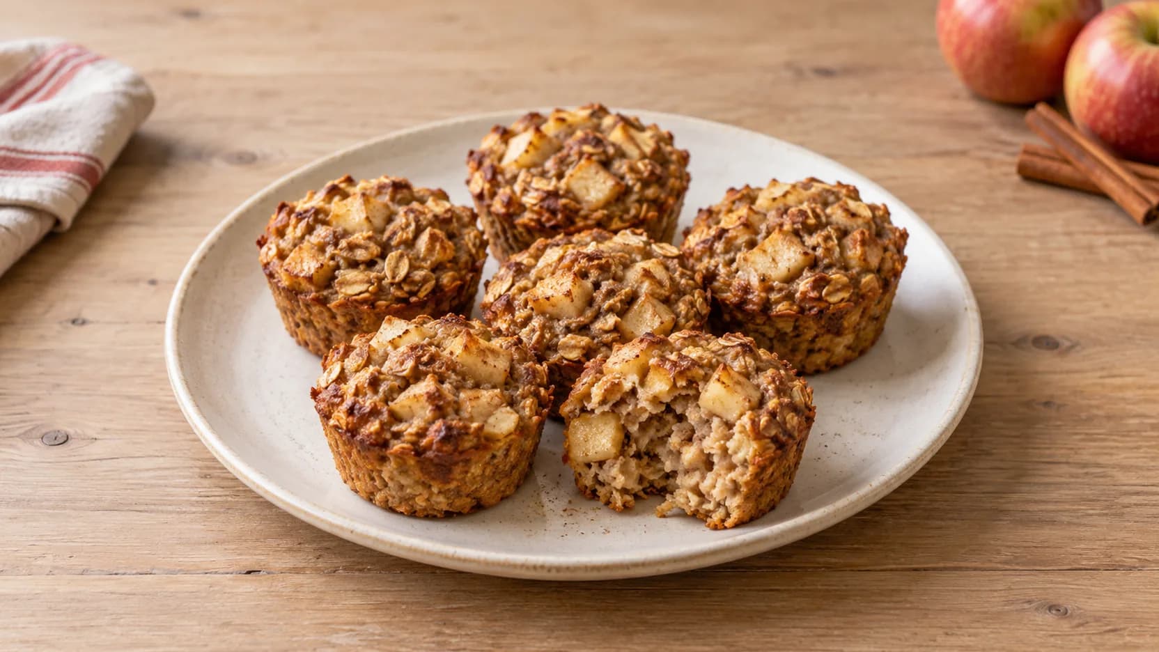 Apple Cinnamon Baked Oatmeal Cups