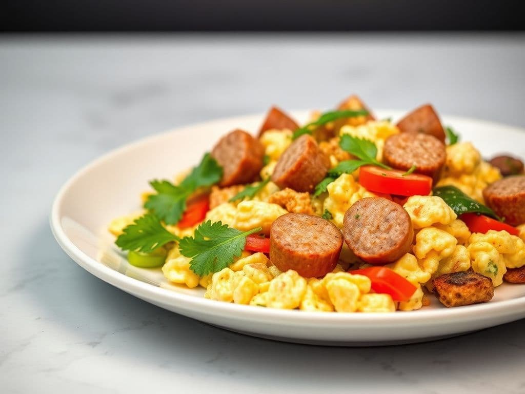 Turkey Sausage & Egg White Scramble