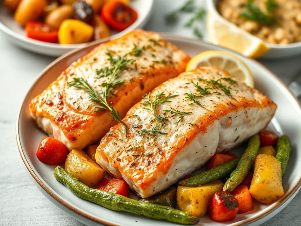 Lemon Herb Baked Salmon with Roasted Vegetables