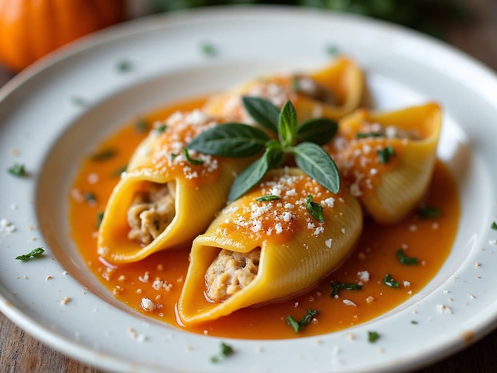 Butternut Squash Stuffed Shells with Brown Butter Sage Sauce