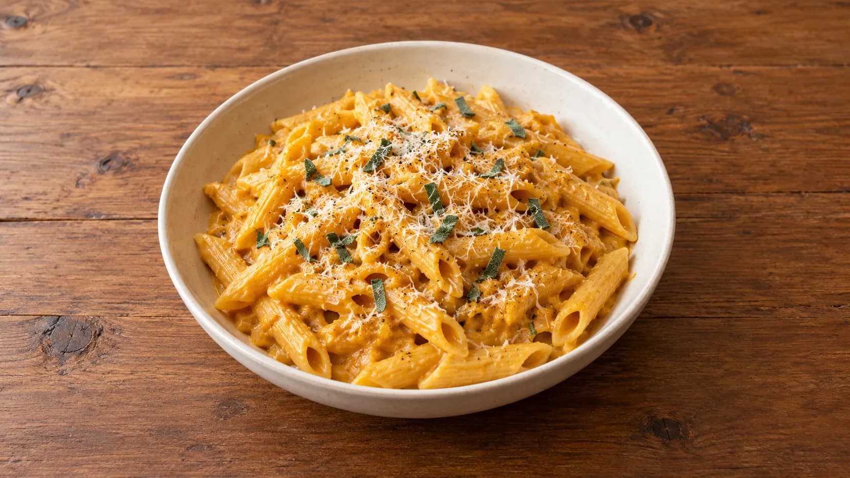 Creamy Pumpkin Pasta with Sage