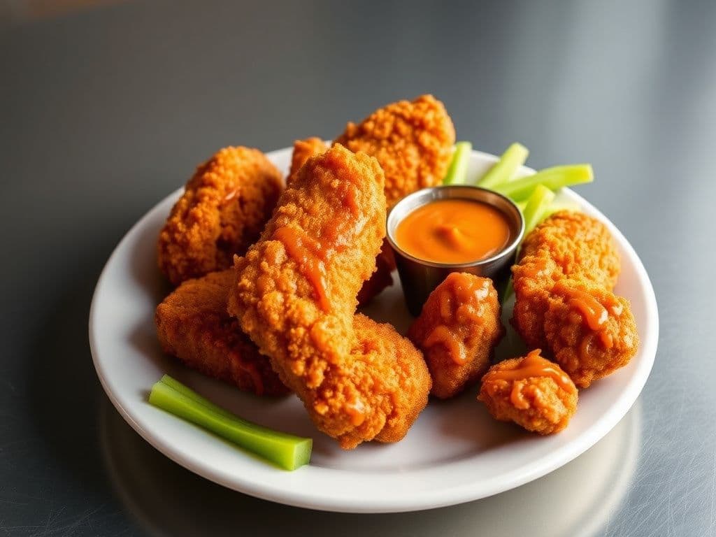 Crispy Buffalo Chicken Fingers and Wings Combo