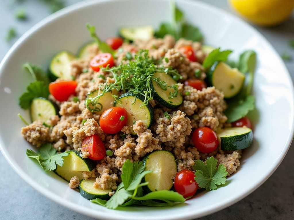 Lemon Herb Turkey & Zucchini Bowls