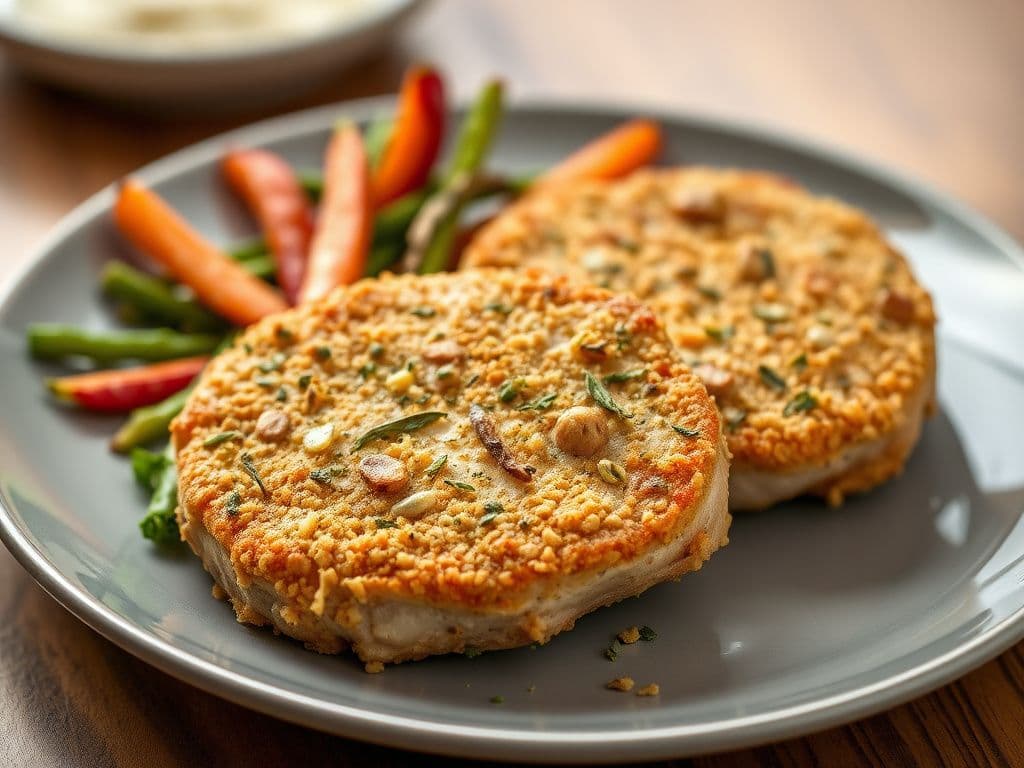 Ninja Air Fryer Herb-Crusted Pork Chops