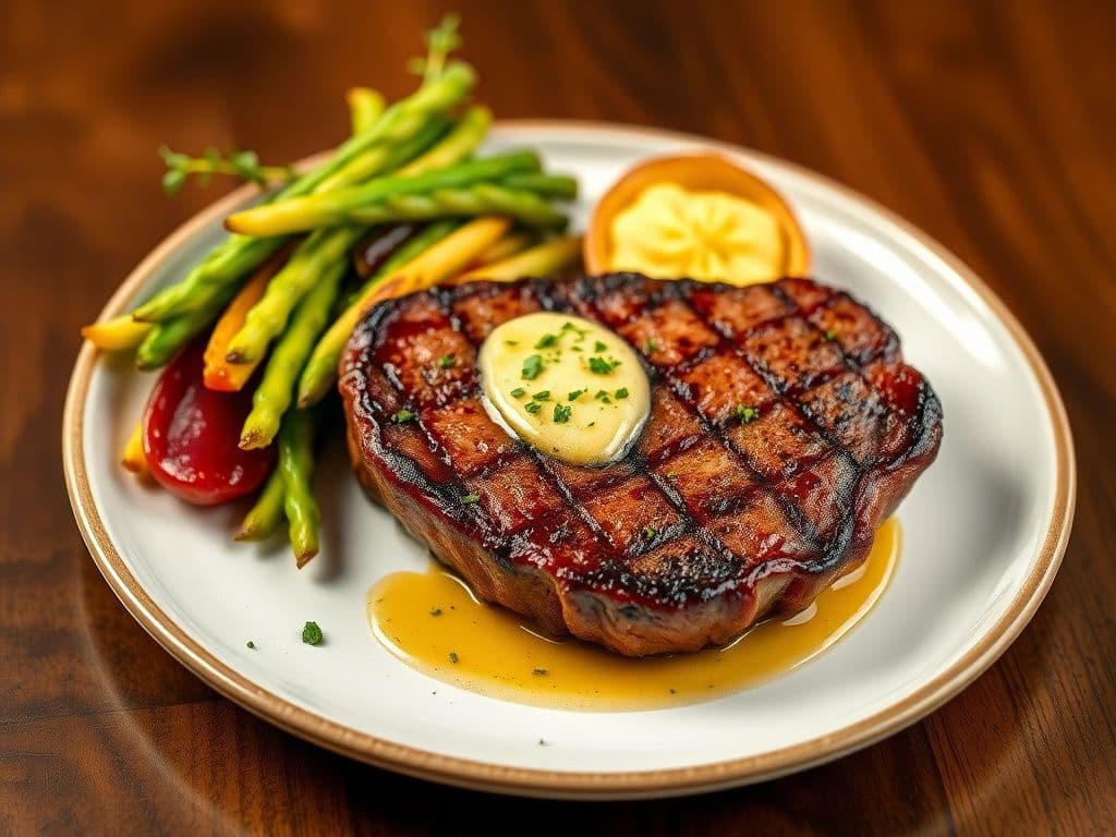 Pan-Seared Ribeye Steak with Garlic Herb Butter