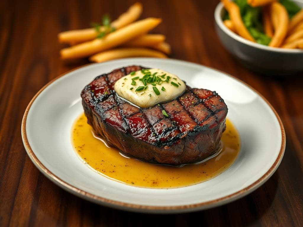 Pan-Seared Ribeye with Herb Butter
