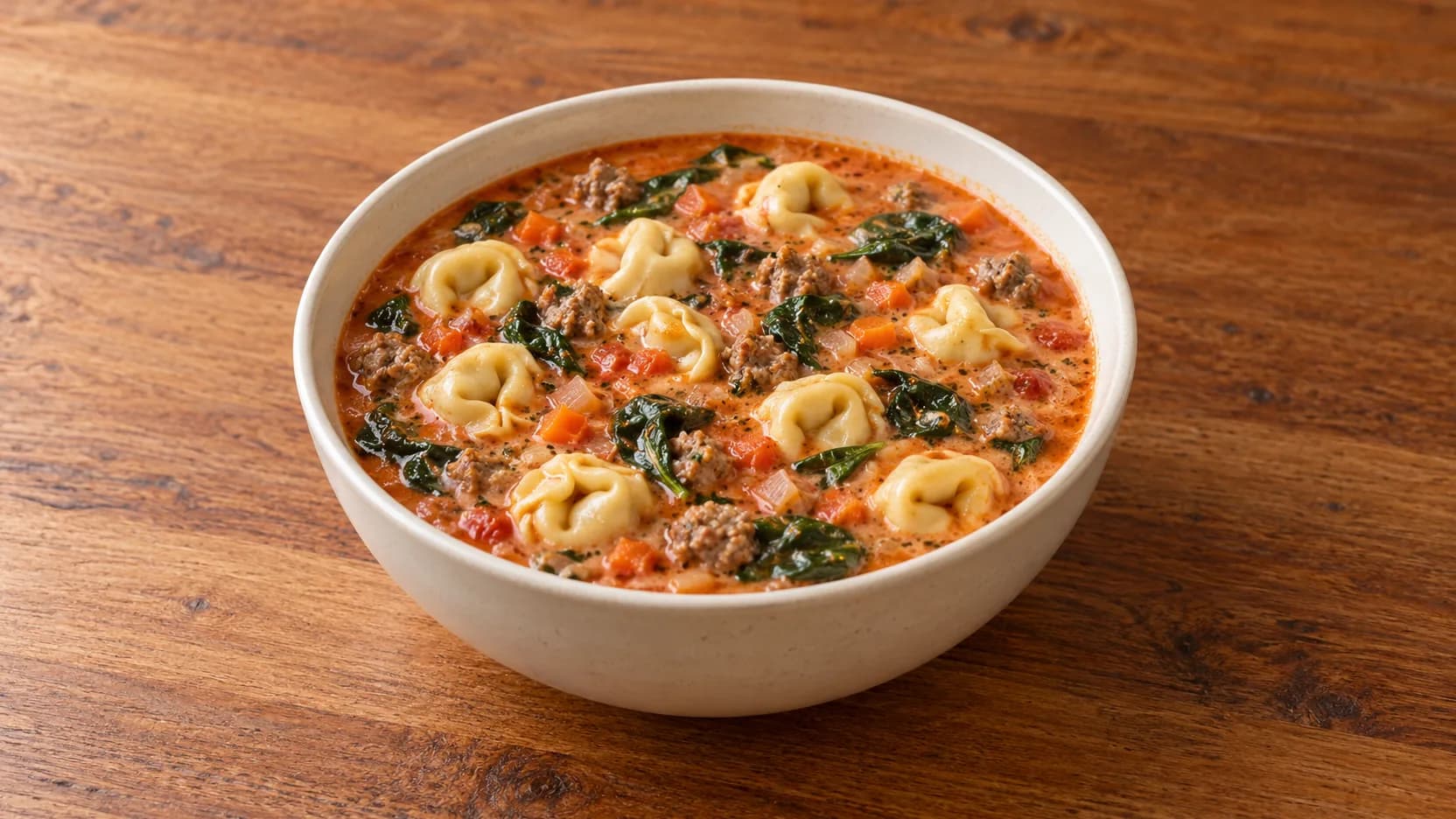 Creamy Sausage Tortellini Soup