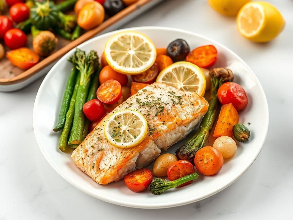 Sheet Pan Lemon Herb Salmon and Vegetables