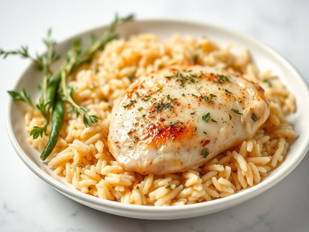 Simple Lemon Herb Chicken with Rice