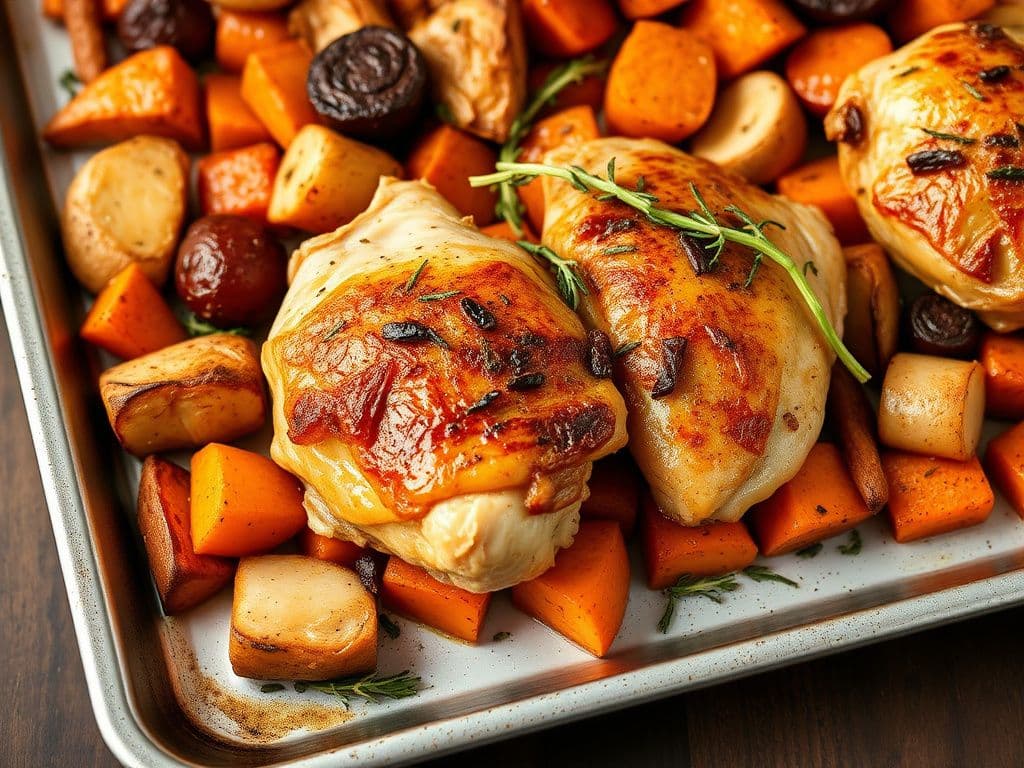 Roasted Chicken Thighs with Root Vegetables