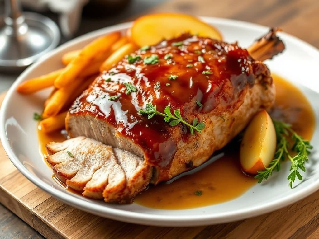 Slow-Roasted Pork Shoulder with Apple Cider Glaze