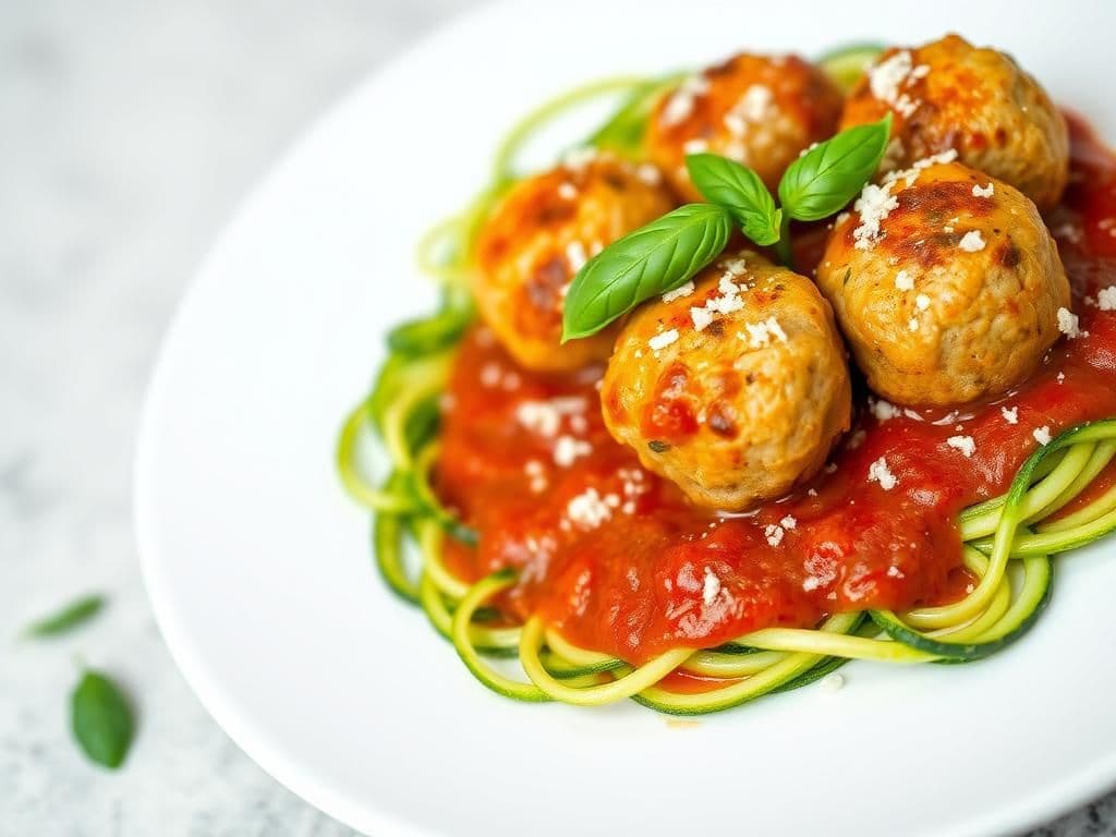 Turkey Meatballs with Zucchini Noodles