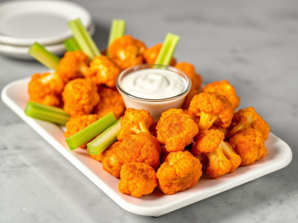 Crispy Buffalo Cauliflower Bites
