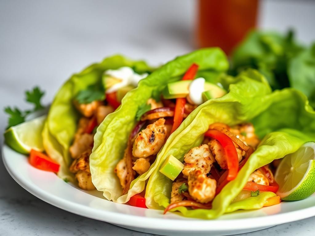Chicken Fajita Lettuce Wraps
