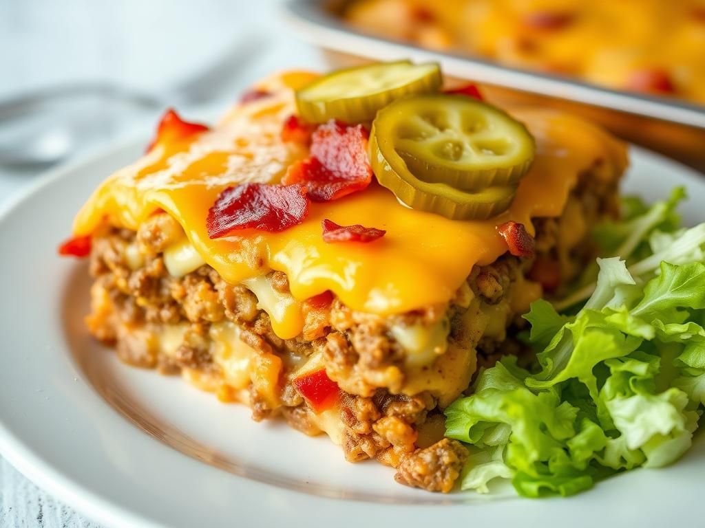 Keto Bacon Cheeseburger Casserole