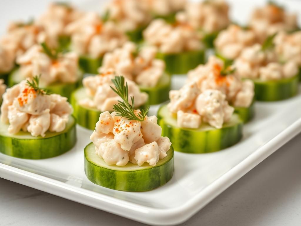 Tuna Salad Cucumber Bites